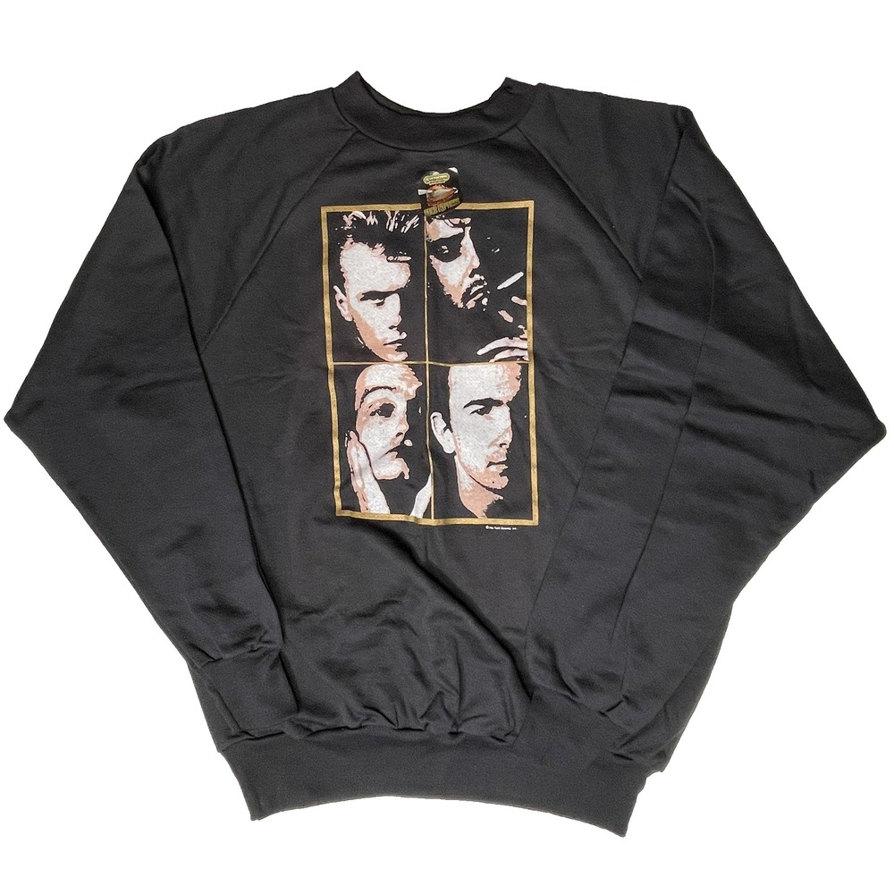 U2 The Unforgettable Fire Black Sweatshirt 1984 Wonderland NOS Vintage 80s L